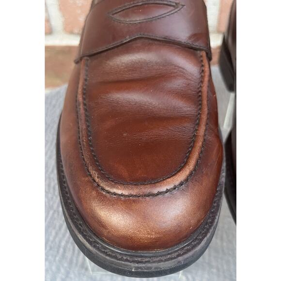Men\'s Johnston&Murphy XC4 Brown leather Penny Loafer Size 10.5M Made in India